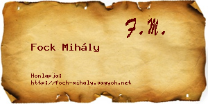 Fock Mihály névjegykártya