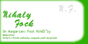 mihaly fock business card